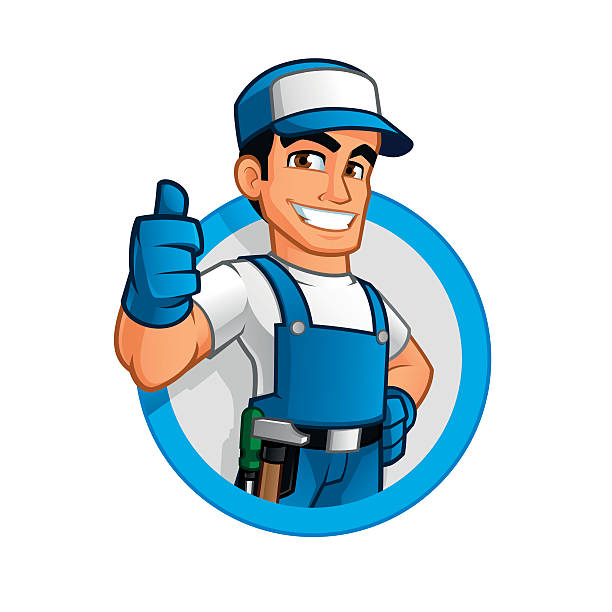 handyman wearing work clothes and a belt, with tool